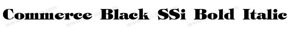Commerce Black SSi Bold Italic字体转换
